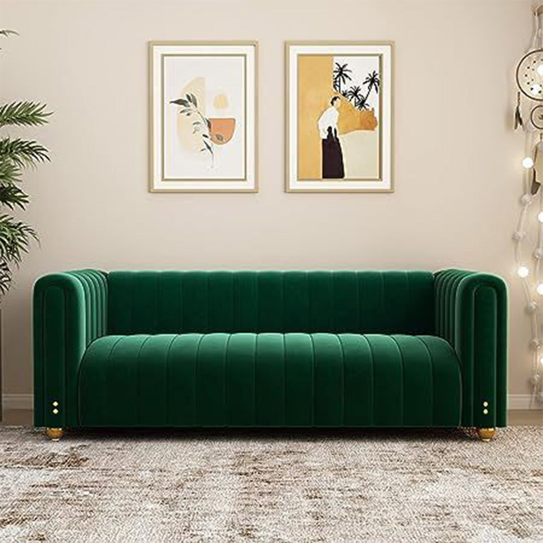 SWISS SOFA Green  3 seater